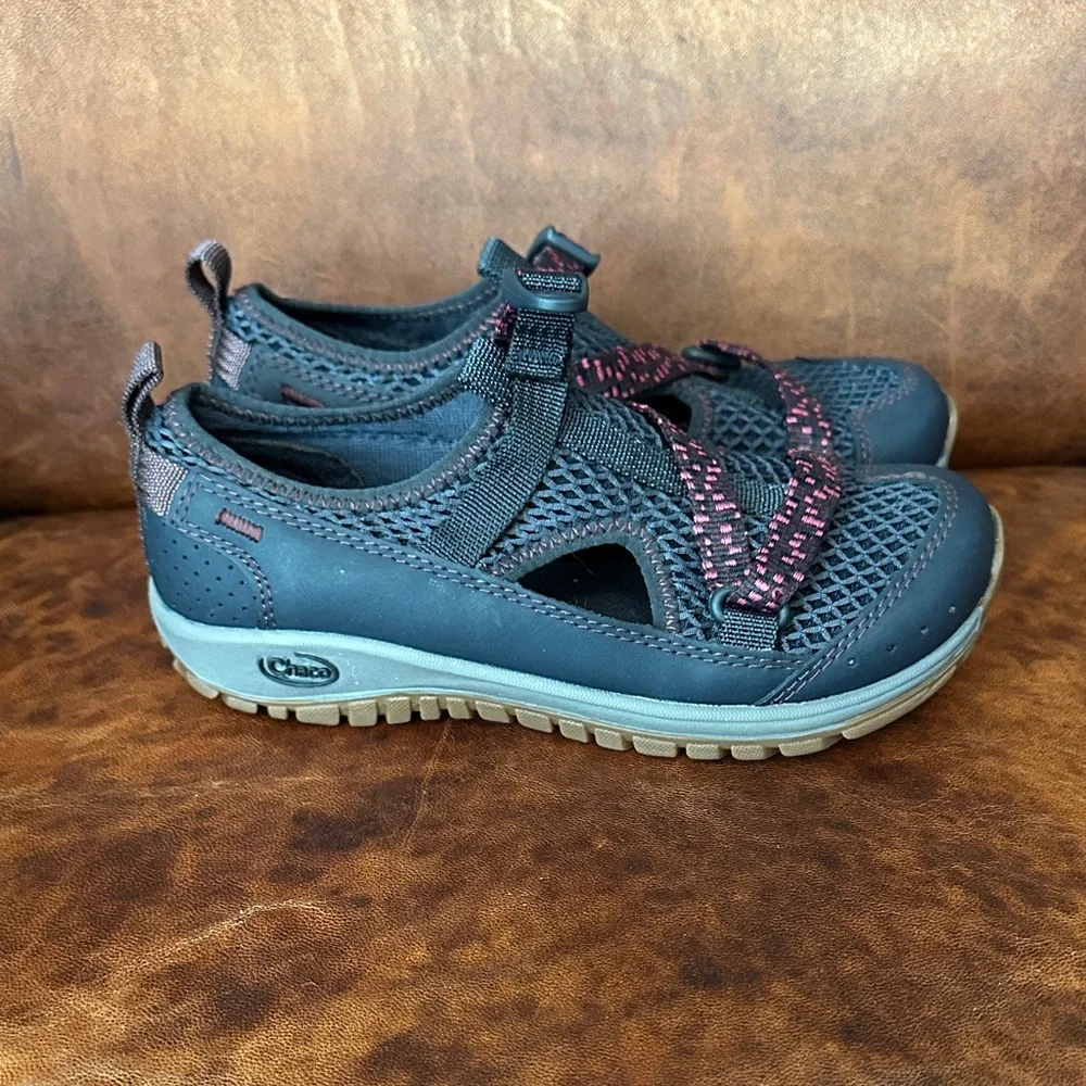 Chaco Odyssey Sandals Kids' Navy and Pink Water Shoes
